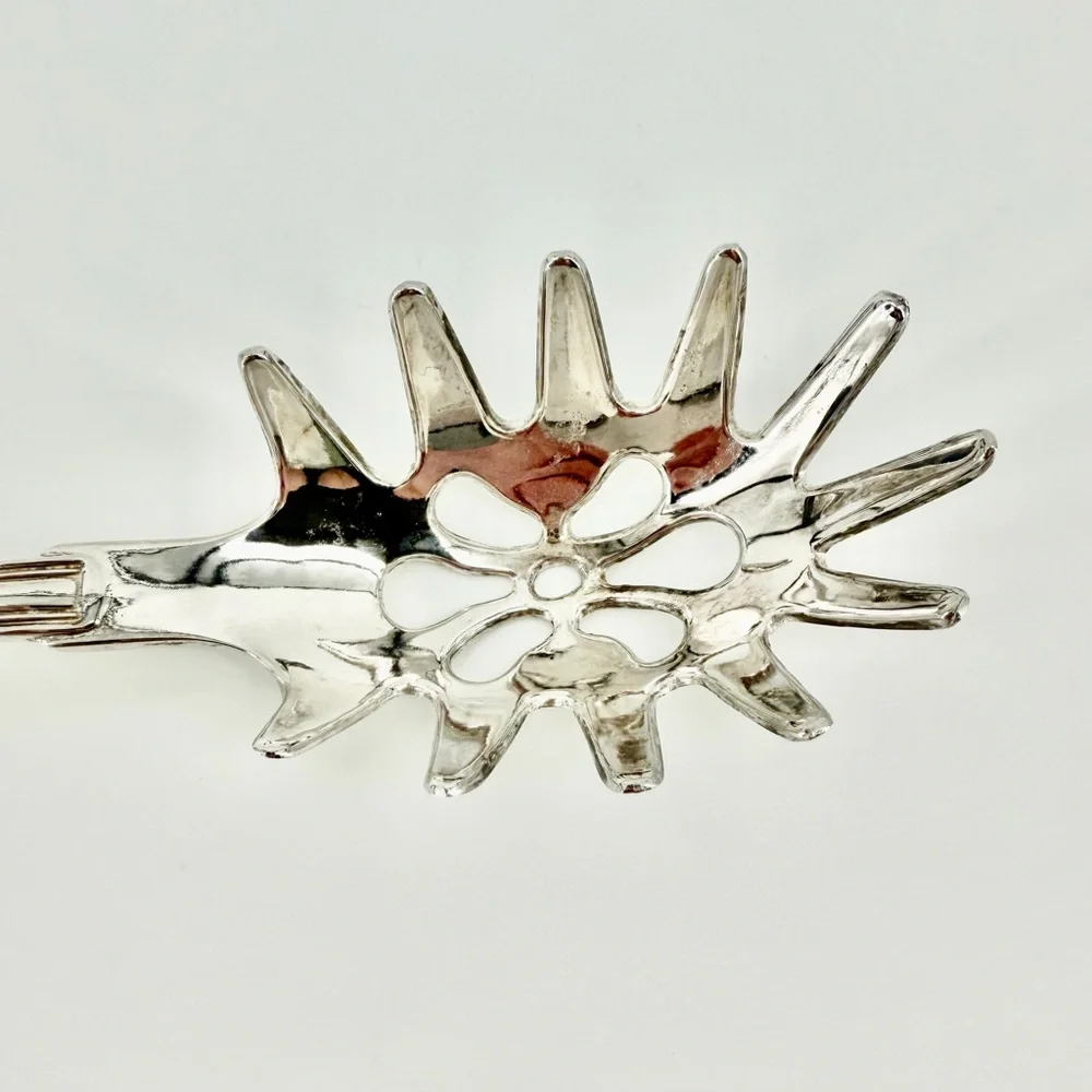 Vintage Ornate Silver Plate 4pc Serving Set - Pasta & Salad - Freshly Polished!